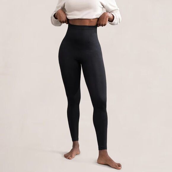 SHAPERMINT ESSENTIALS Empetua High-Waisted Shaping Leggings BLACK SMALL NEW - Picture 1 of 8